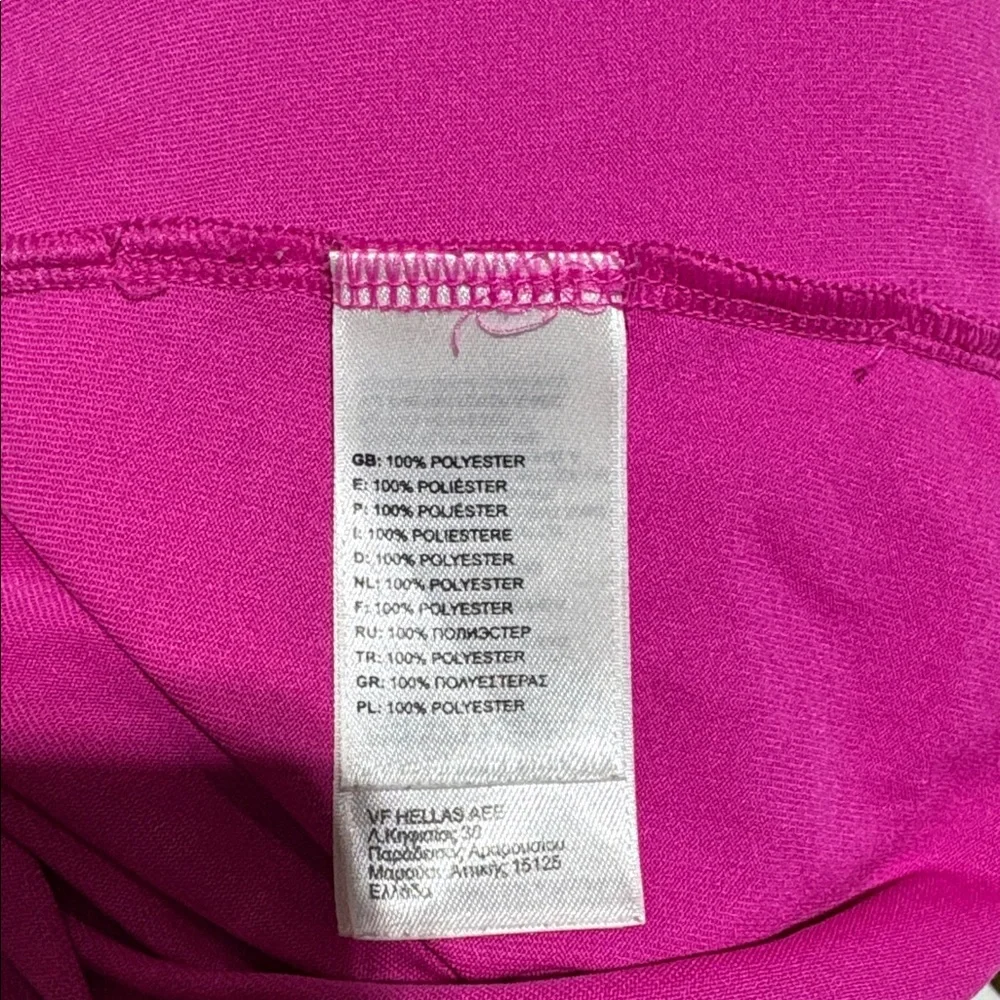 The North Face Magenta and Neon Yellow Limitless Short Sleeve Tee sz L